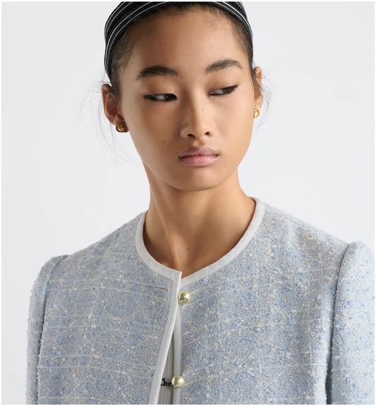 Macrocannage Cropped Jacket