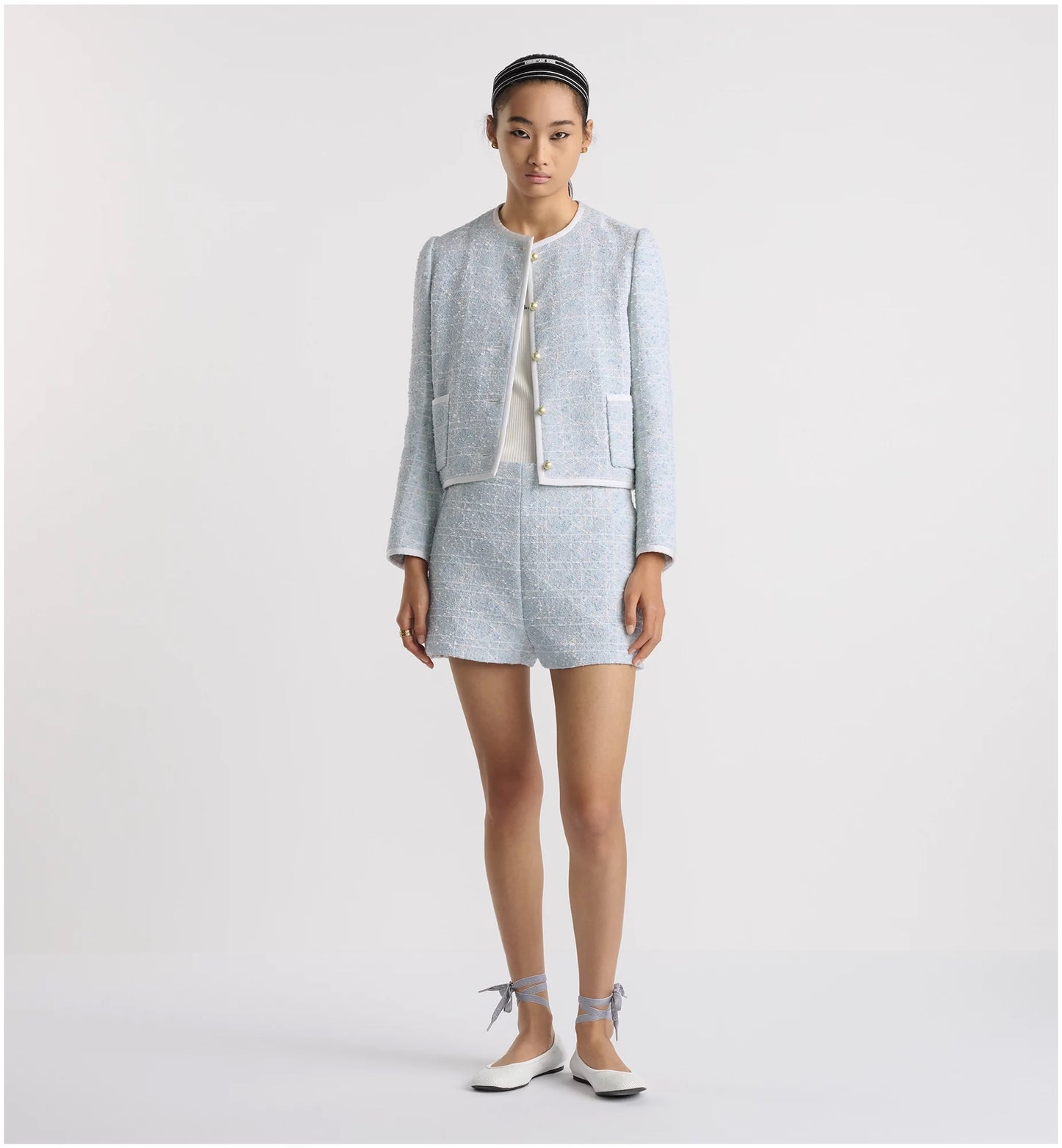 Macrocannage Cropped Jacket